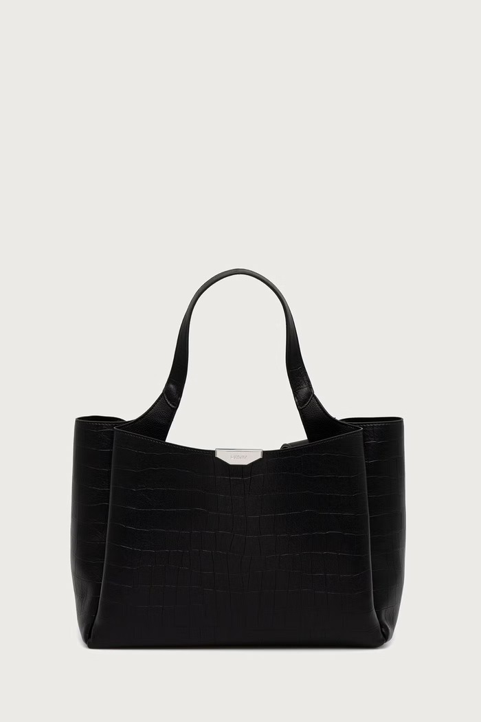Akcesoria DKNY Torebka shopper damska z imitacji skóry R63APG32 czarny