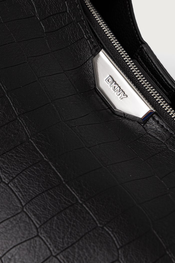 Torebka shopper damska z imitacji skóry DKNY czarny R63APG32