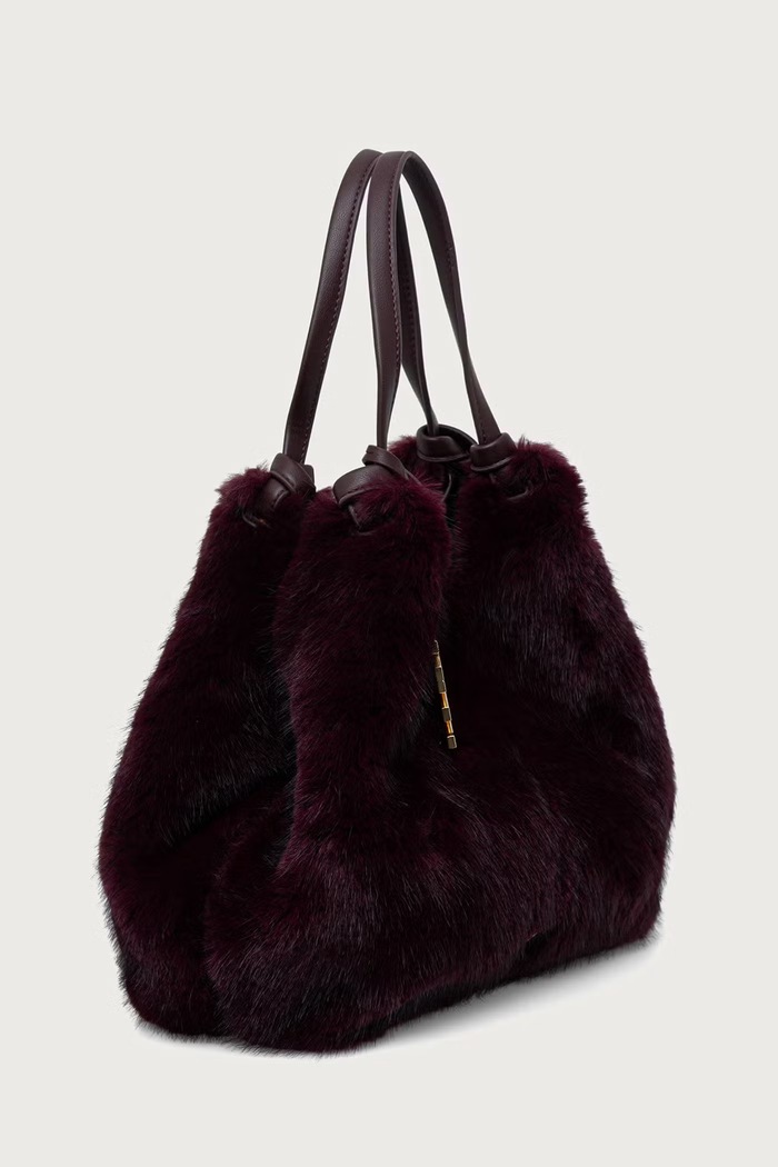 DKNY Torebka shopper damska R63AOE49 bordowy AW26
