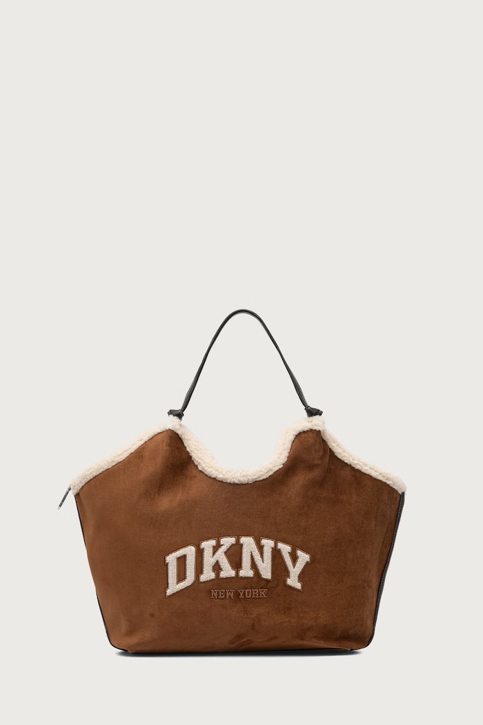 DKNY Tote taška dámská z imitace semiše hnědá R63ACE48