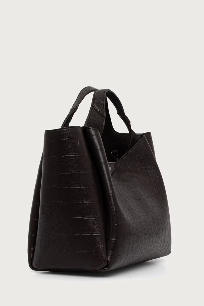 DKNY Torebka damska z imitacji skóry R63DPG33 brązowy AW26