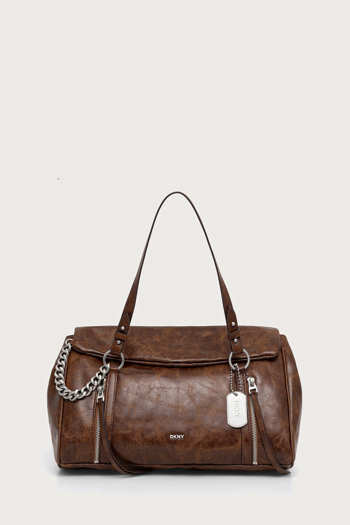 DKNY Torebka tote damska z imitacji skóry brązowy R62DLR15