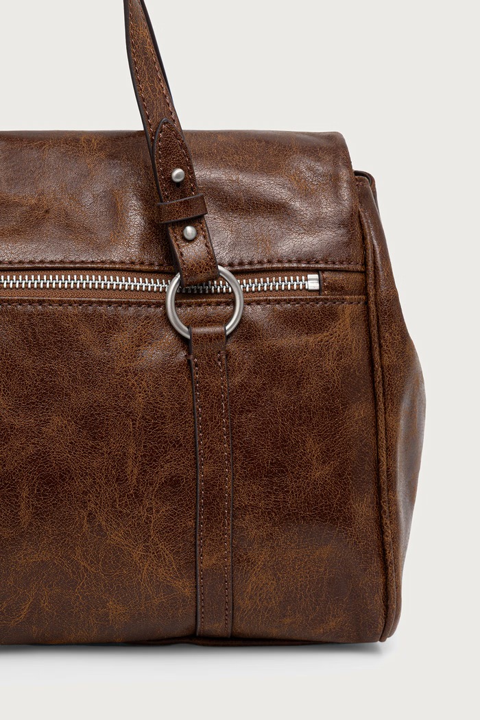 Akcesoria DKNY Torebka tote damska z imitacji skóry R62DLR15 brązowy