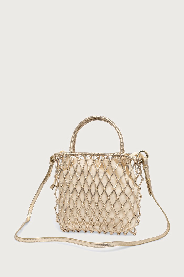 Akcesoria Max&Co. torebka crossbody damska z imitacji skóry MCAPADRE 2626516126200 złoty