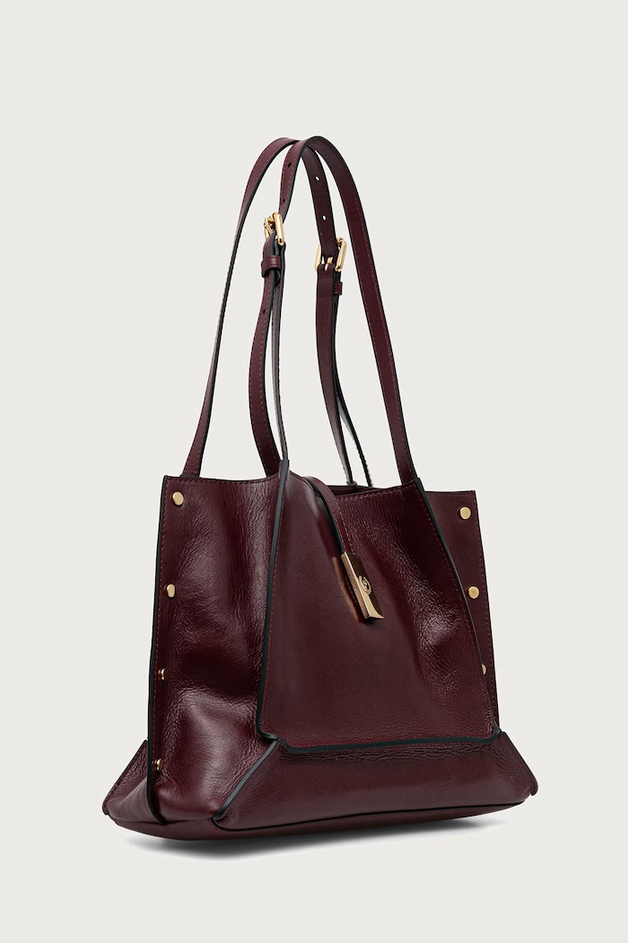 Pollini torebka damska skórzana PC4426PP0PQA0 bordowy AW26