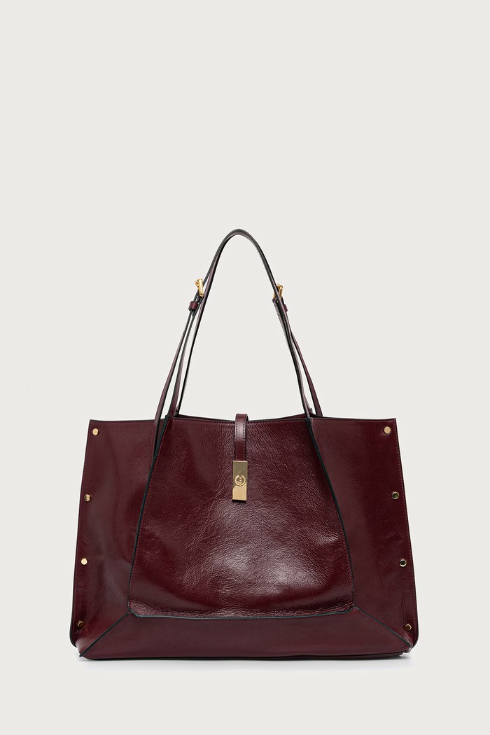 Pollini Torebka tote damska skórzana bordowy PC4424PP0PQA0