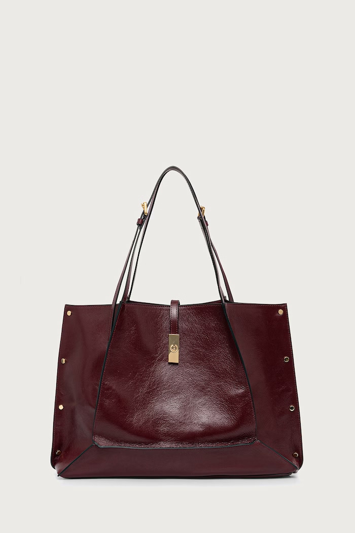 Pollini Torebka tote damska skórzana bordowy PC4424PP0PQA0