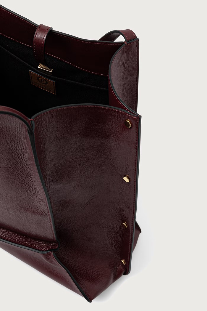Torebka tote damska skórzana Pollini bordowy PC4424PP0PQA0