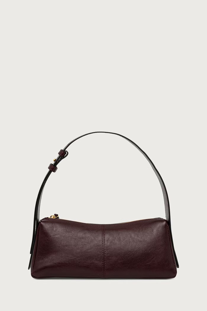 Pollini Torebka bagietka damska skórzana bordowy PC4434PP0PQL0