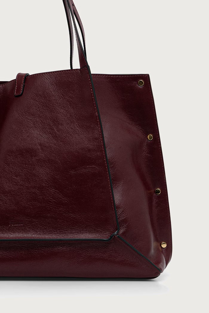 Pollini Torebka shopper damska skórzana bordowy PC4424PP1PQA0