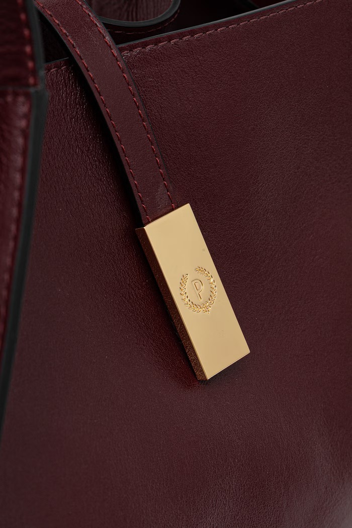 Geantă shopper pentru femei din piele Pollini PC4424PP1PQA0 burgundia