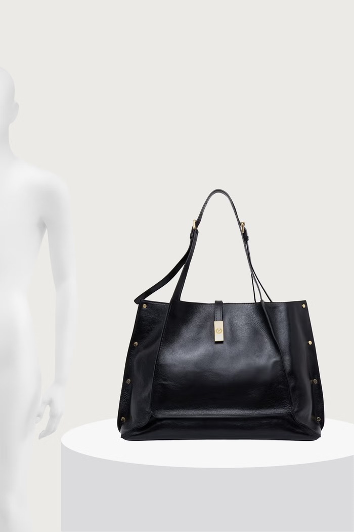 Torebka shopper damska skórzana Pollini czarny PC4424PP1PQA0
