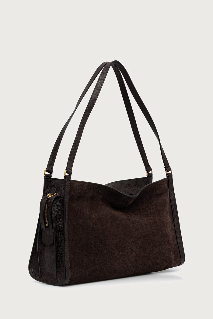 Pollini Torebka tote damska skórzana PC4412PP1PQE1 brązowy AW26