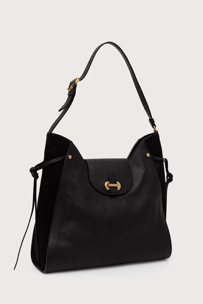 Pollini Torebka shopper damska skórzana PC4402PP1PQC1 czarny AW26