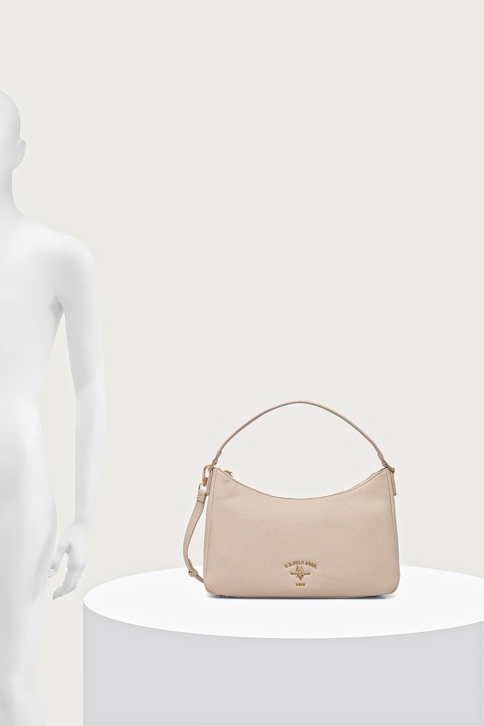 Torebka crossbody damska z imitacji skóry STANFORD U.S. Polo Assn. beżowy BIUSS9360WVP