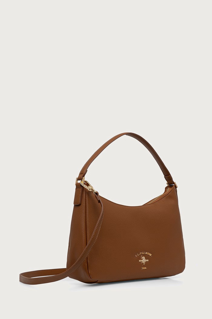 U.S. Polo Assn. Torebka crossbody damska z imitacji skóry STANFORD BIUSS9360WVP brązowy AW26