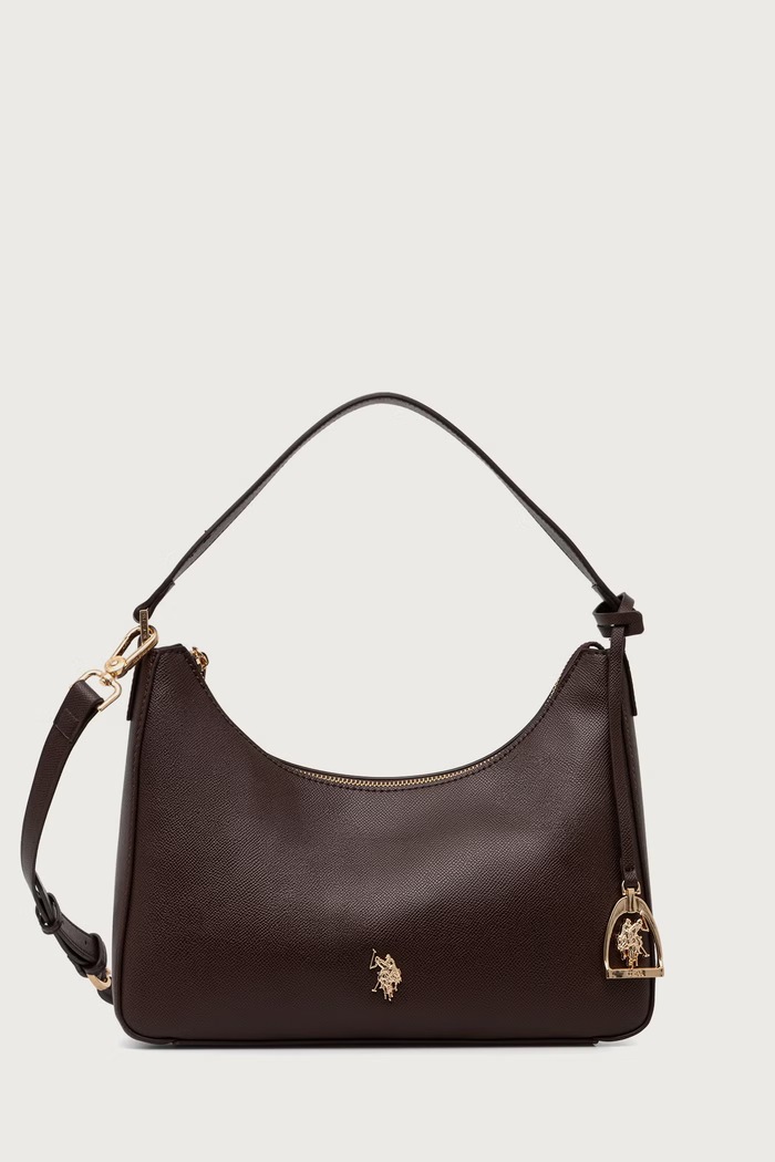 U.S. Polo Assn. Torebka crossbody damska z imitacji skóry JONES brązowy BIUJE9378WVP