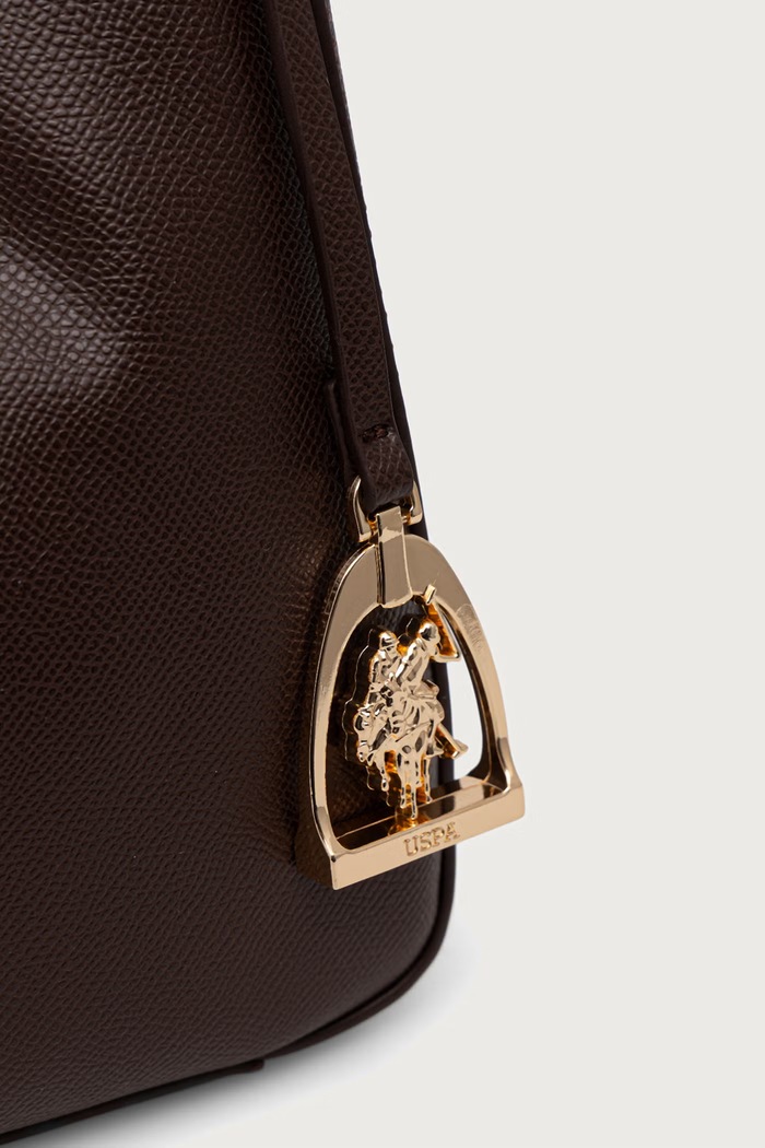 Torebka crossbody damska z imitacji skóry JONES U.S. Polo Assn. BIUJE9378WVP brązowy