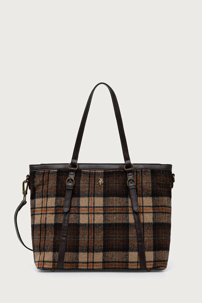 U.S. Polo Assn. Torebka shopper damska HOUSTON brązowy BIUHU9388WZC