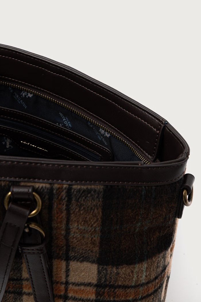 Torebka shopper damska HOUSTON U.S. Polo Assn. brązowy BIUHU9388WZC