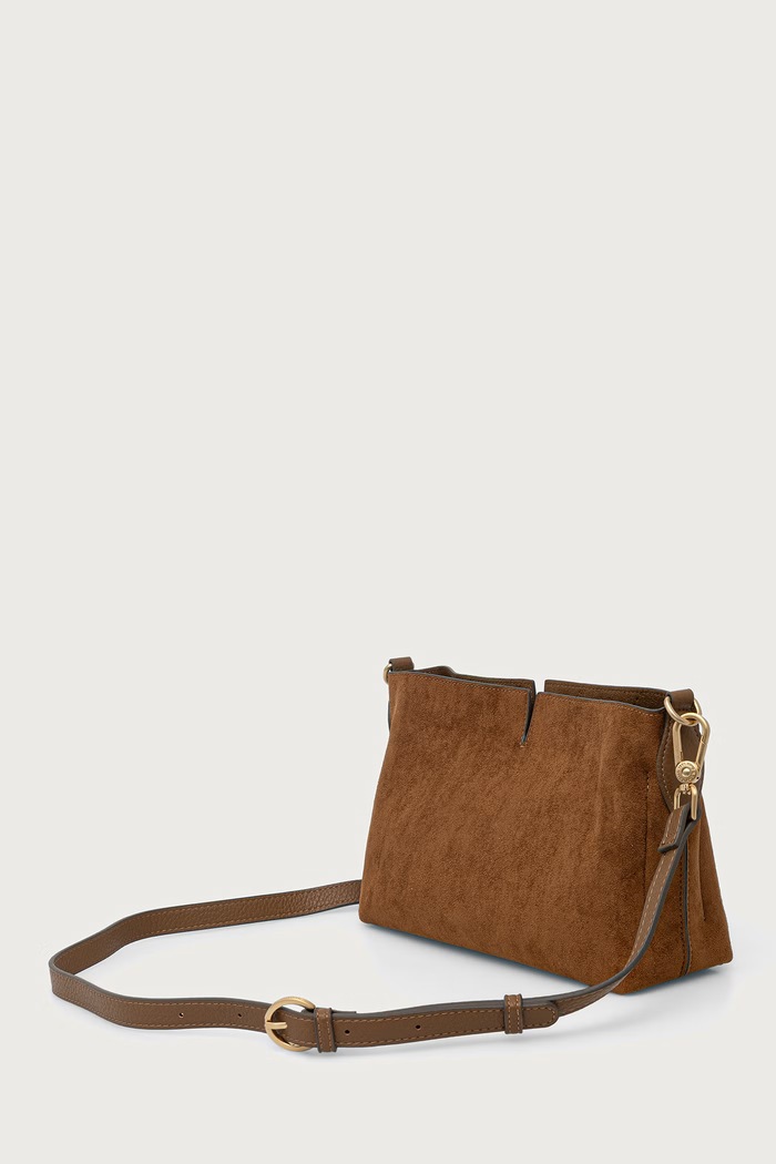 Akcesoria U.S. Polo Assn. Torebka crossbody damska z imitacji skóry CHESTNUT BIU269339WVP brązowy