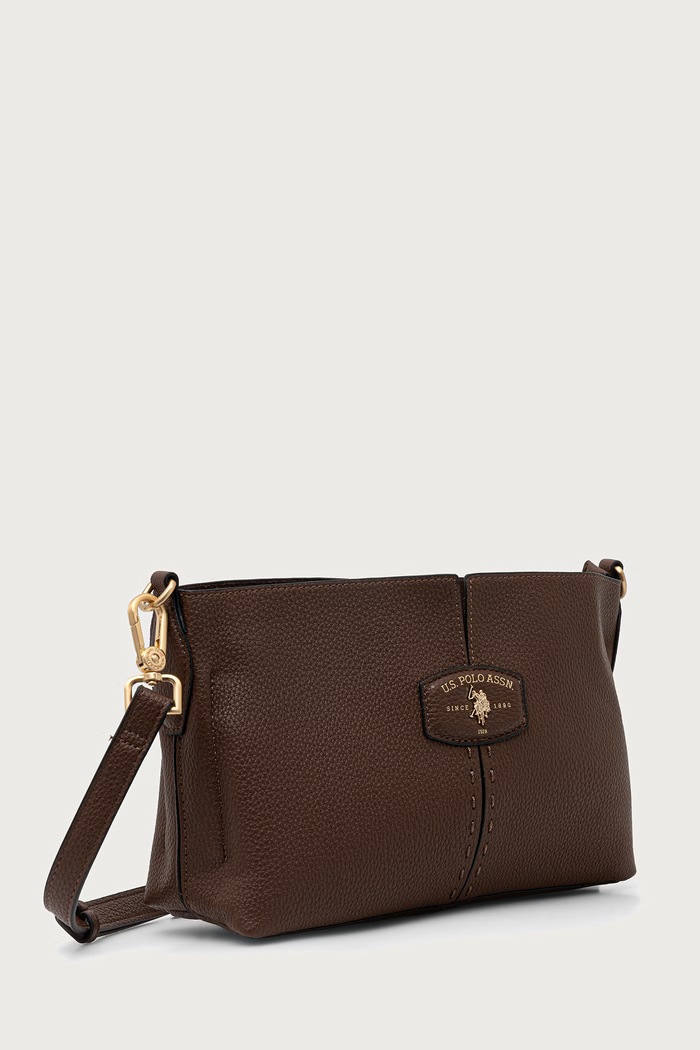 U.S. Polo Assn. Torebka crossbody damska z imitacji skóry CHESTNUT BIU269339WVP brązowy AW26