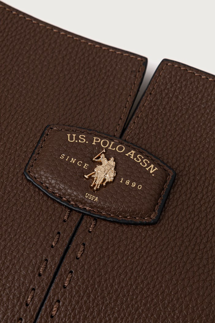 Torebka crossbody damska z imitacji skóry CHESTNUT U.S. Polo Assn. BIU269339WVP brązowy