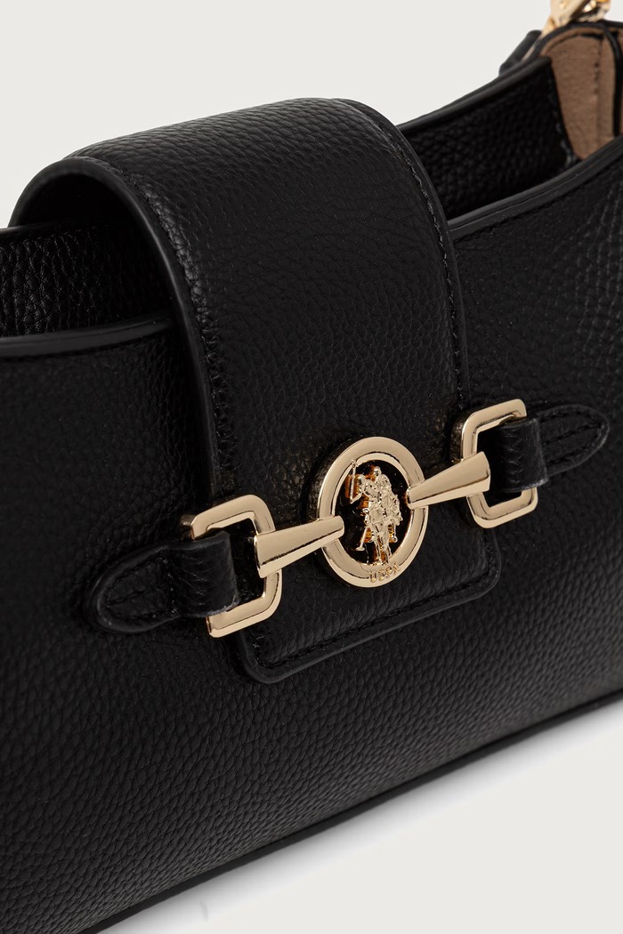 Torebka crossbody damska z imitacji skóry ASCOT U.S. Polo Assn. BIU269326WVP czarny