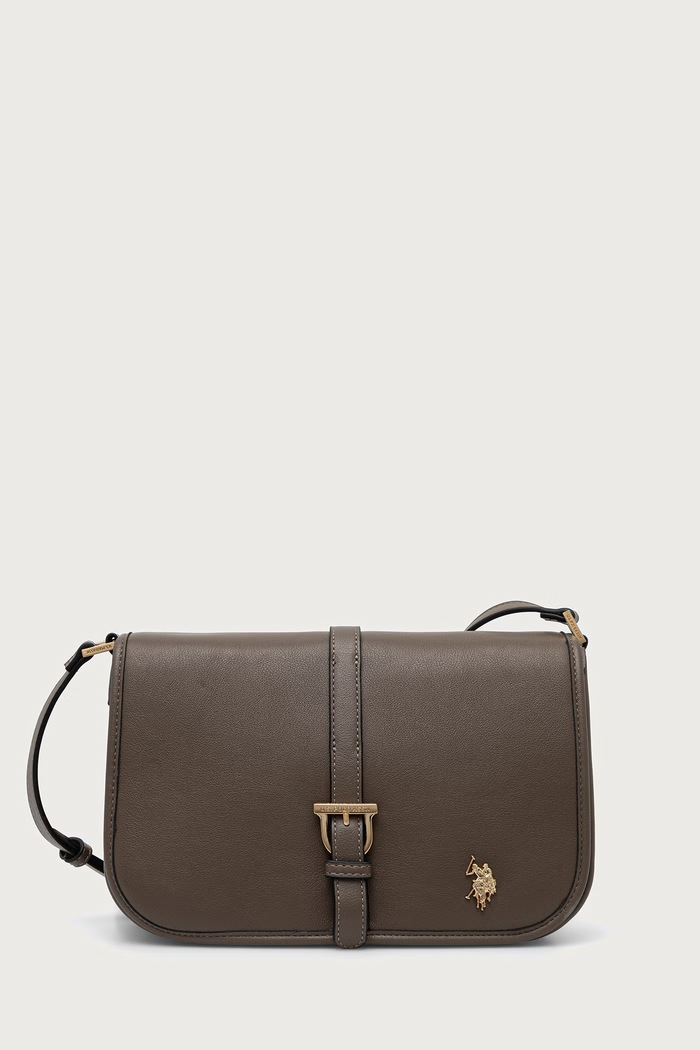 U.S. Polo Assn. Torebka crossbody damska z imitacji skóry NANTUCKET brązowy BIU269322WVP