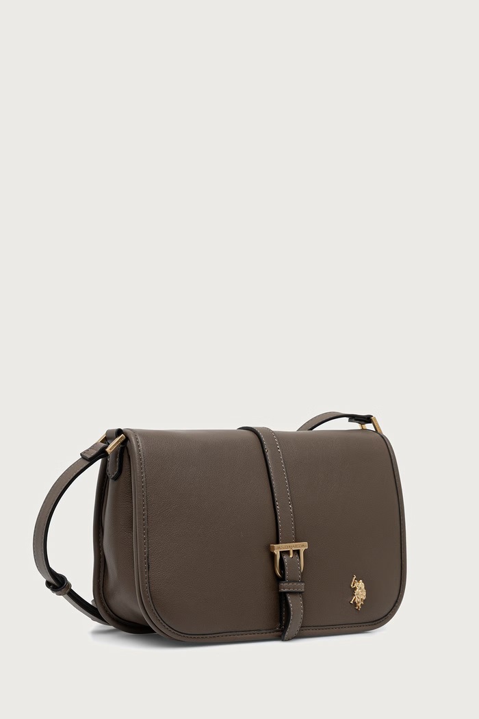 U.S. Polo Assn. Torebka crossbody damska z imitacji skóry NANTUCKET BIU269322WVP brązowy AW26