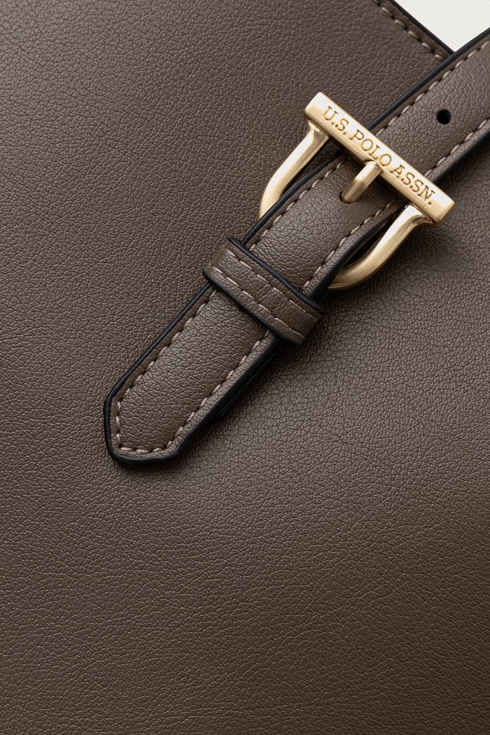 Torebka shopper damska z imitacji skóry NANTUCKET U.S. Polo Assn. BIU269319WVP brązowy