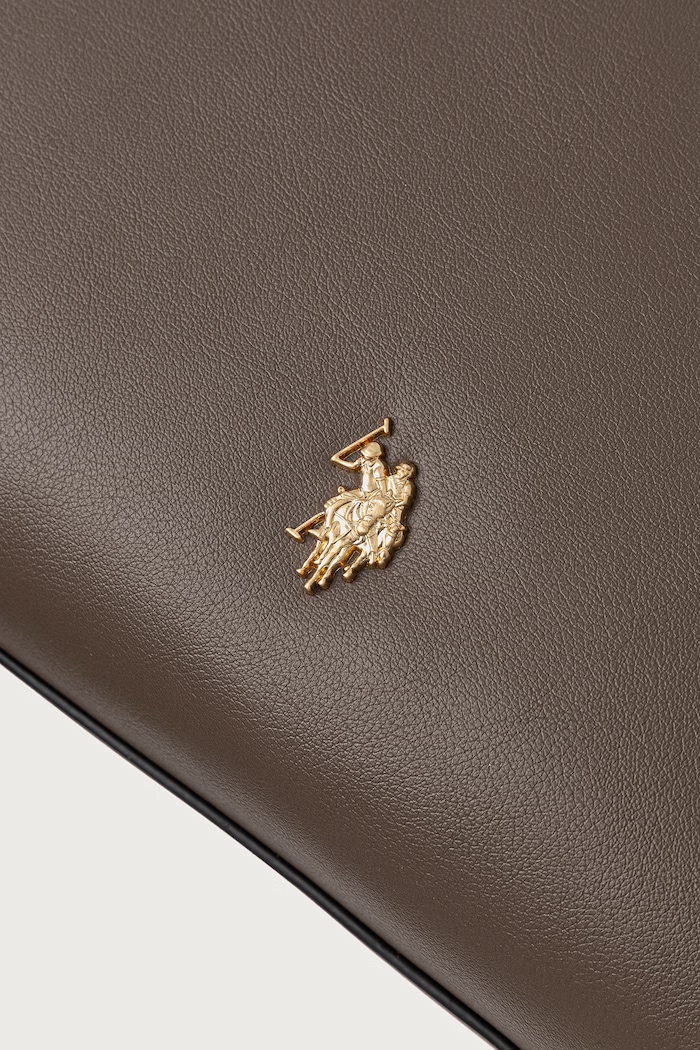Torebka shopper damska z imitacji skóry NANTUCKET U.S. Polo Assn. brązowy BIU269319WVP