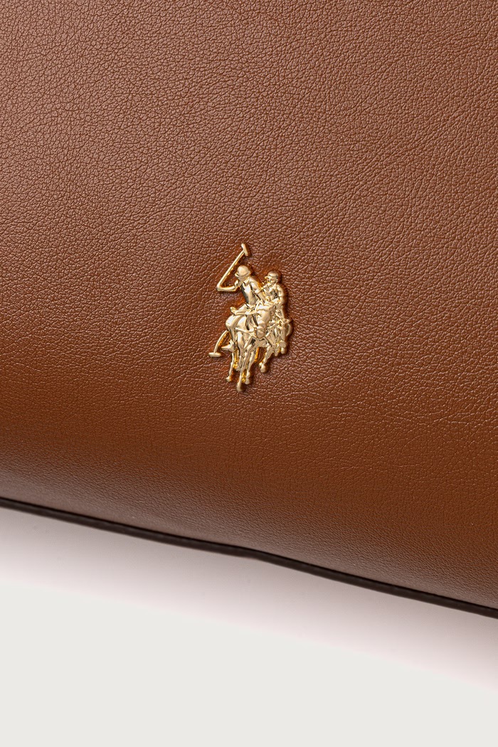Torebka shopper damska z imitacji skóry NANTUCKET U.S. Polo Assn. BIU269319WVP brązowy