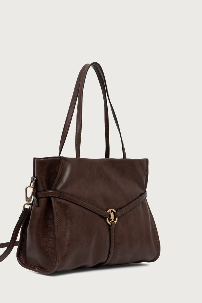 U.S. Polo Assn. Torebka damska z imitacji skóry CLANMAGHERY BIU269316WVP brązowy AW26