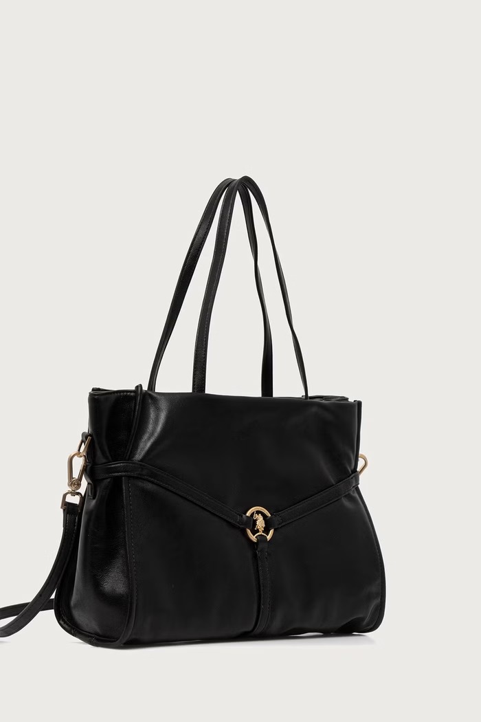 U.S. Polo Assn. Torebka damska z imitacji skóry CLANMAGHERY BIU269316WVP czarny AW26