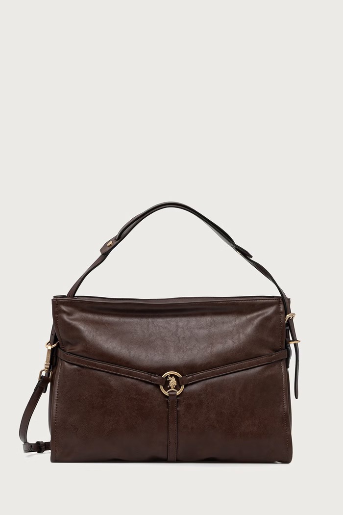 U.S. Polo Assn. Hobo kabelka dámská z imitace kůže CLANMAGHERY hnědá BIU269314WVP