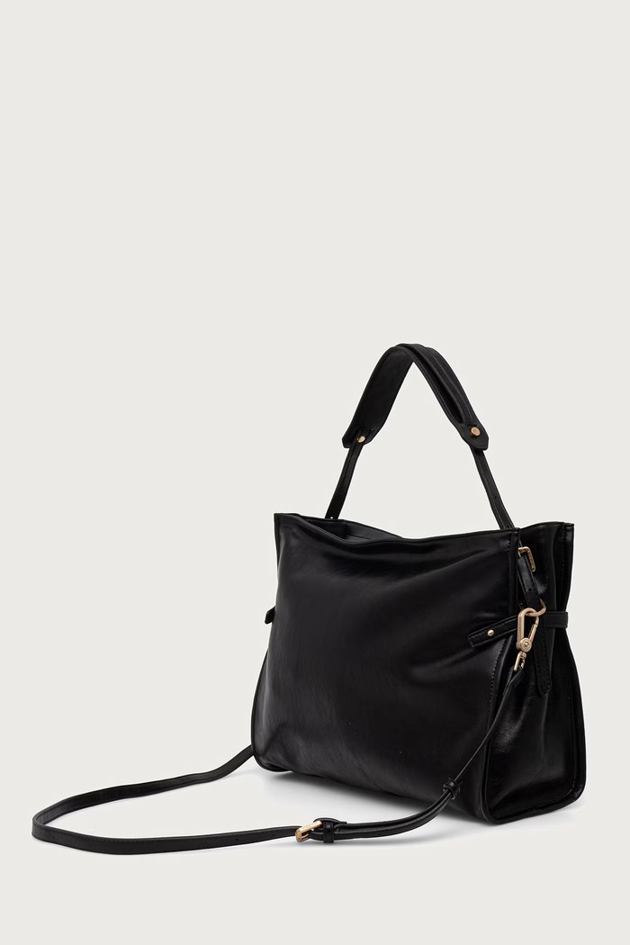 Akcesoria U.S. Polo Assn. Torebka hobo damska z imitacji skóry CLANMAGHERY BIU269314WVP czarny