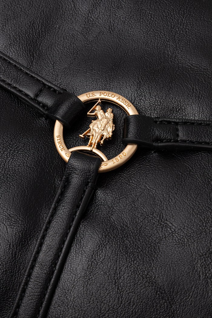 Torebka hobo damska z imitacji skóry CLANMAGHERY U.S. Polo Assn. BIU269314WVP czarny