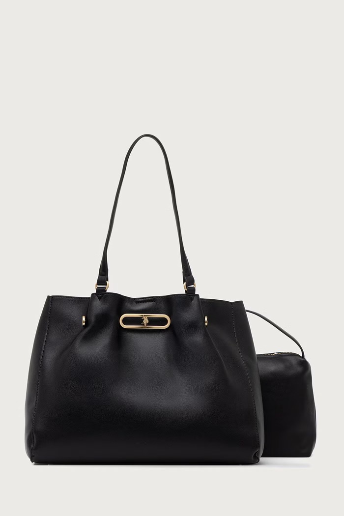 U.S. Polo Assn. Torebka tote damska z imitacji skóry AYTOUNHILL czarny BIU269304WVP