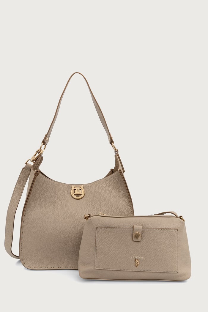 U.S. Polo Assn. Torebka damska z imitacji skóry MIDDLETON beżowy BIU0M9373WVP