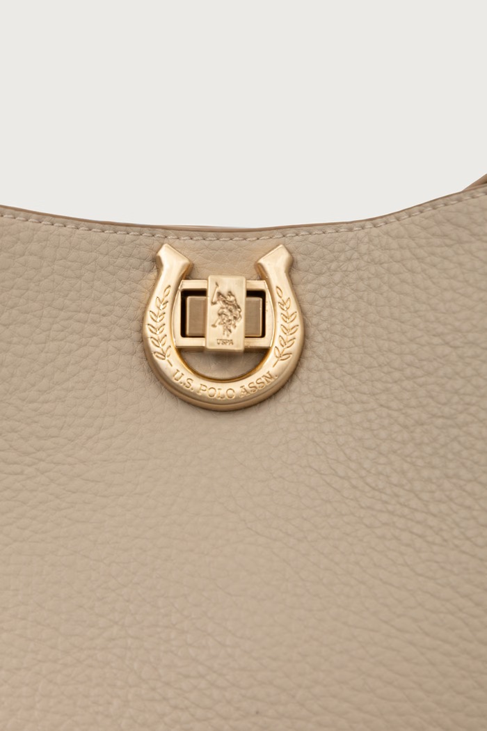 Torebka damska z imitacji skóry MIDDLETON U.S. Polo Assn. BIU0M9373WVP beżowy