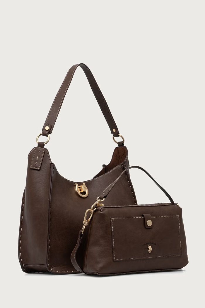 U.S. Polo Assn. Kabelka dámska z imitácie kože MIDDLETON BIU0M9373WVP hnedá AW26