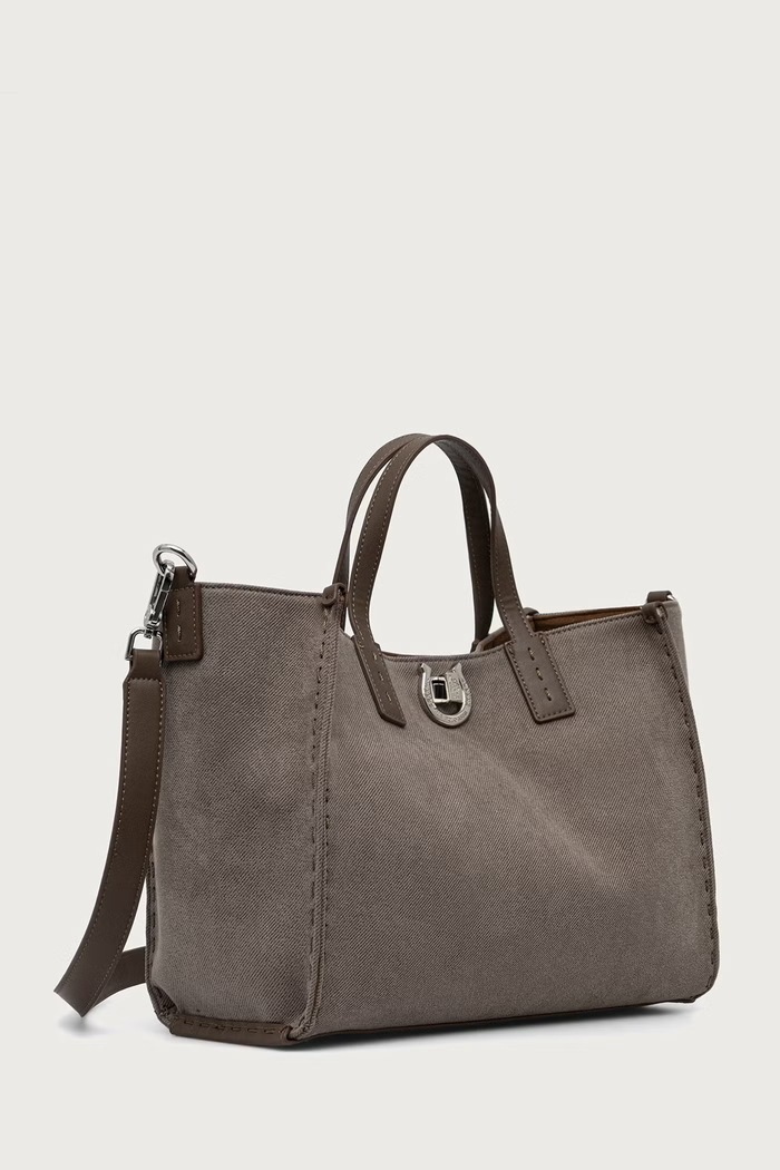 U.S. Polo Assn. Torebka shopper damska z bawełną MIDDLETON BIU0M8869WZC beżowy AW26