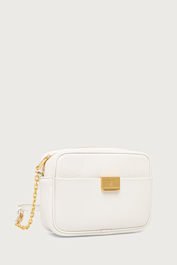 Patrizia Pepe Torebka crossbody damska skórzana biały 8B0242.L001