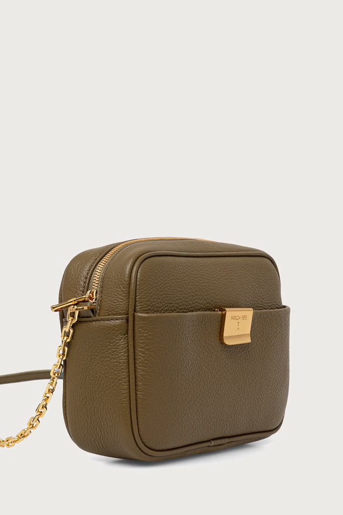 Patrizia Pepe Crossbody kabelka dámska kožená zelená 8B0242.L001