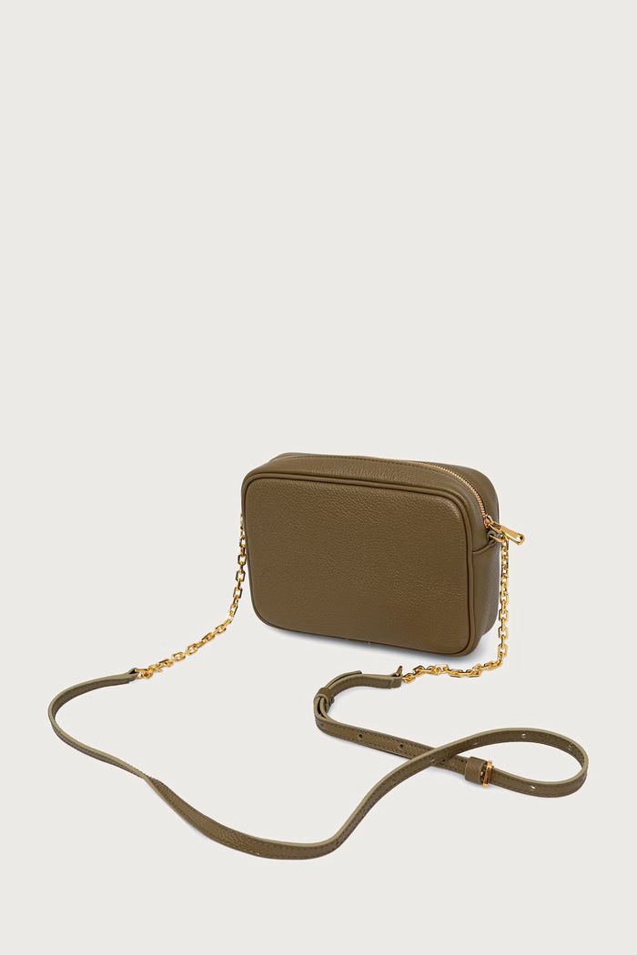 Patrizia Pepe Torebka crossbody damska skórzana zielony 8B0242.L001