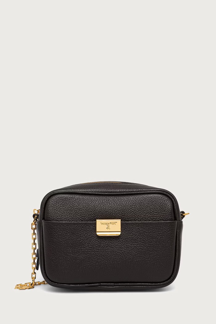Patrizia Pepe Torebka crossbody damska skórzana brązowy 8B0242.L001