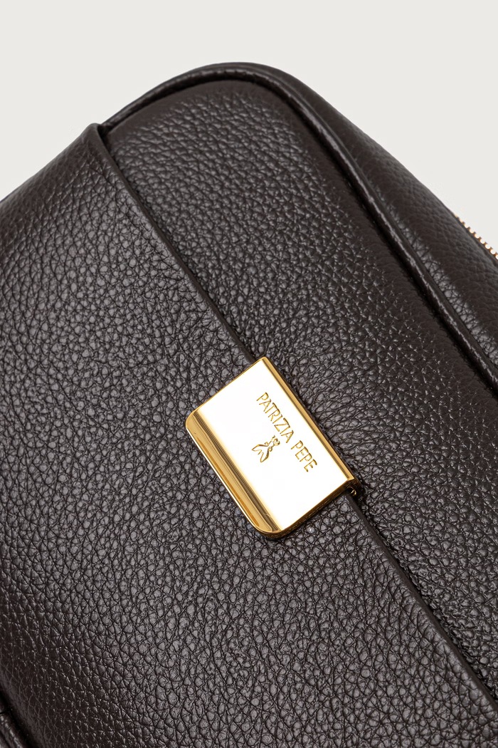 Torebka crossbody damska skórzana Patrizia Pepe 8B0242.L001 brązowy