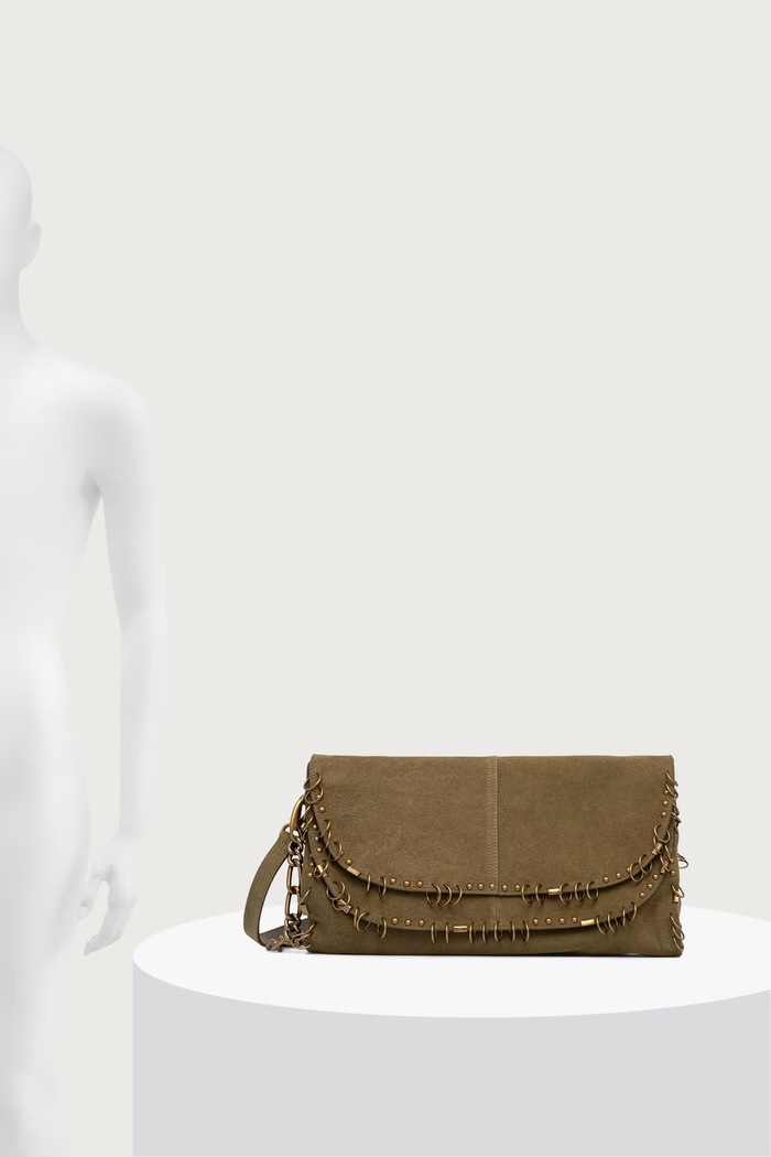 Patrizia Pepe Torebka crossbody damska zamszowa 8B0519.L152N