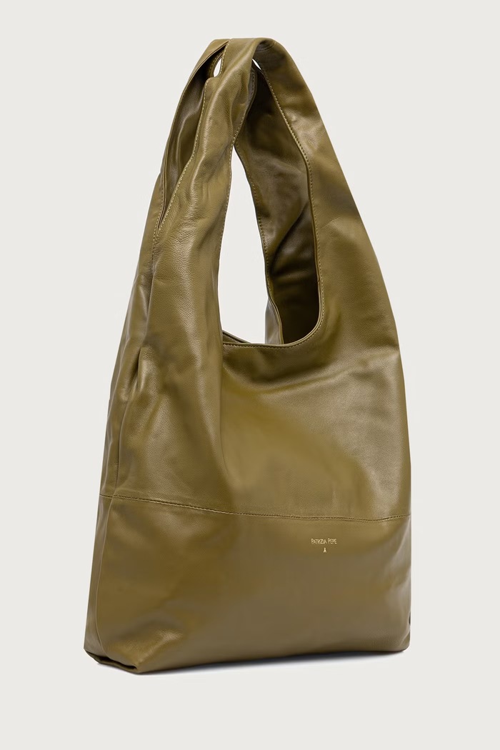 Patrizia Pepe Torebka hobo damska skórzana 2B0020.L0016 zielony AW26